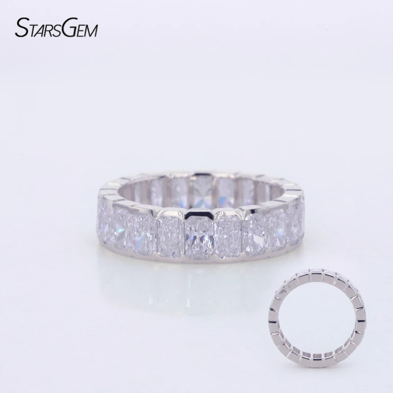 Lab Grown Diamond Gold Eternity Wedding Band