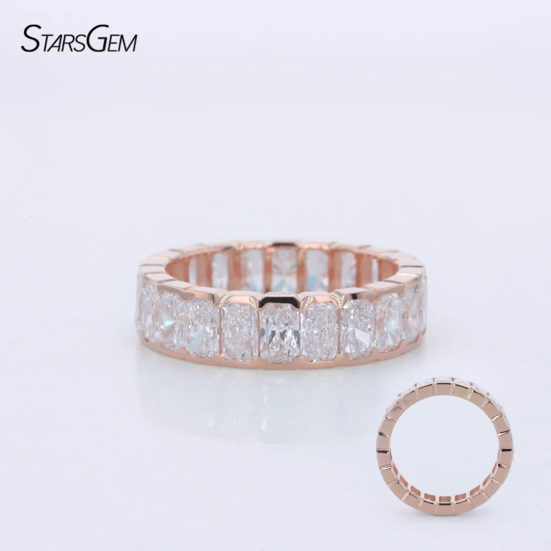 Lab Grown Diamond Gold Eternity Wedding Band